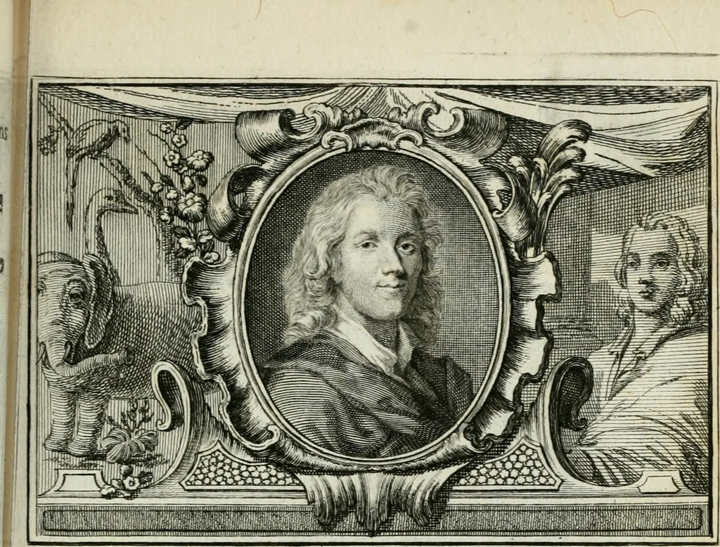 An illustration from La vie des peintres flamands, allemands et hollandois : avec des portraits gravés en taille-douche, une indication de leurs principaux ouvrages, & des réflexions sur leurs différentes manieres, 1753, leaf 314