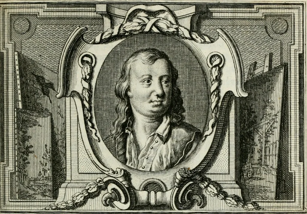 An illustration from La vie des peintres flamands, allemands et hollandois : avec des portraits gravés en taille-douche, une indication de leurs principaux ouvrages, & des réflexions sur leurs différentes manieres, 1753, leaf 324