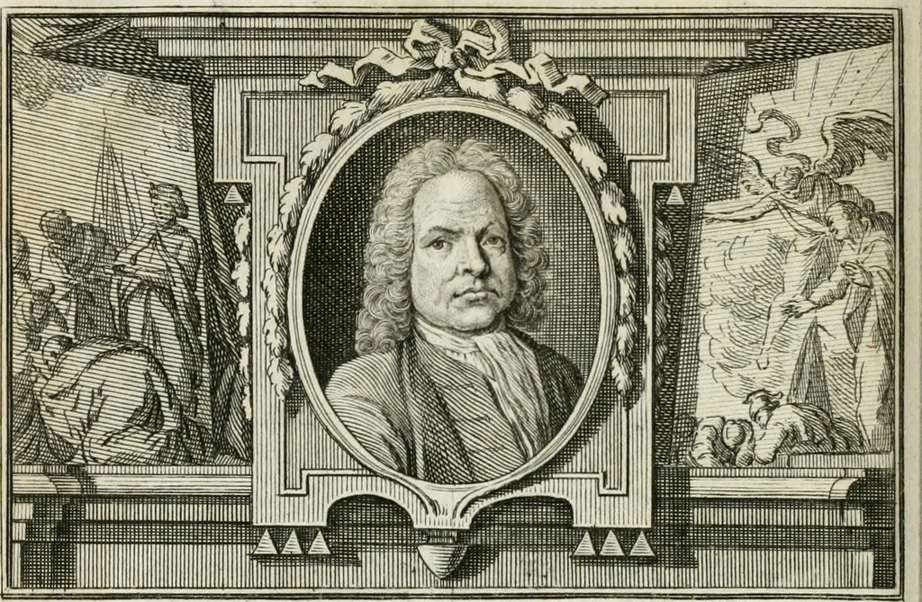 An illustration from La vie des peintres flamands, allemands et hollandois : avec des portraits gravés en taille-douche, une indication de leurs principaux ouvrages, & des réflexions sur leurs différentes manieres, 1753, leaf 353