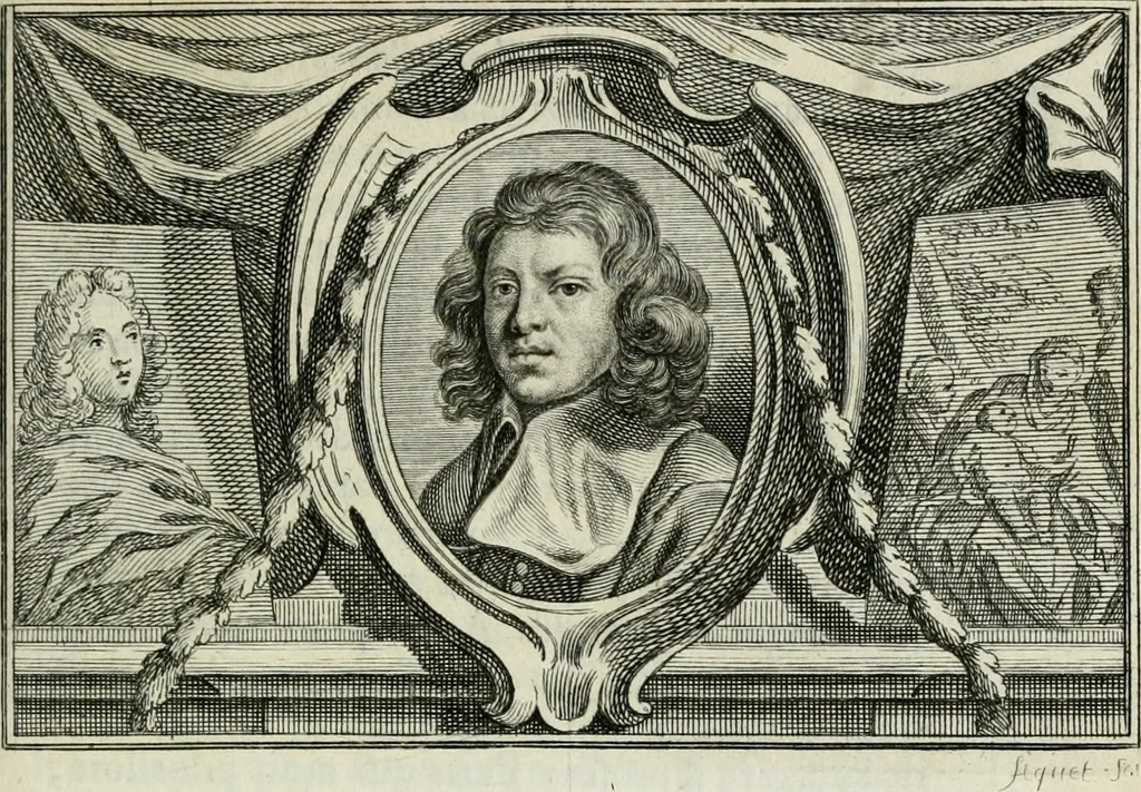 An illustration from La vie des peintres flamands, allemands et hollandois : avec des portraits gravés en taille-douche, une indication de leurs principaux ouvrages, & des réflexions sur leurs différentes manieres, 1753, leaf 74