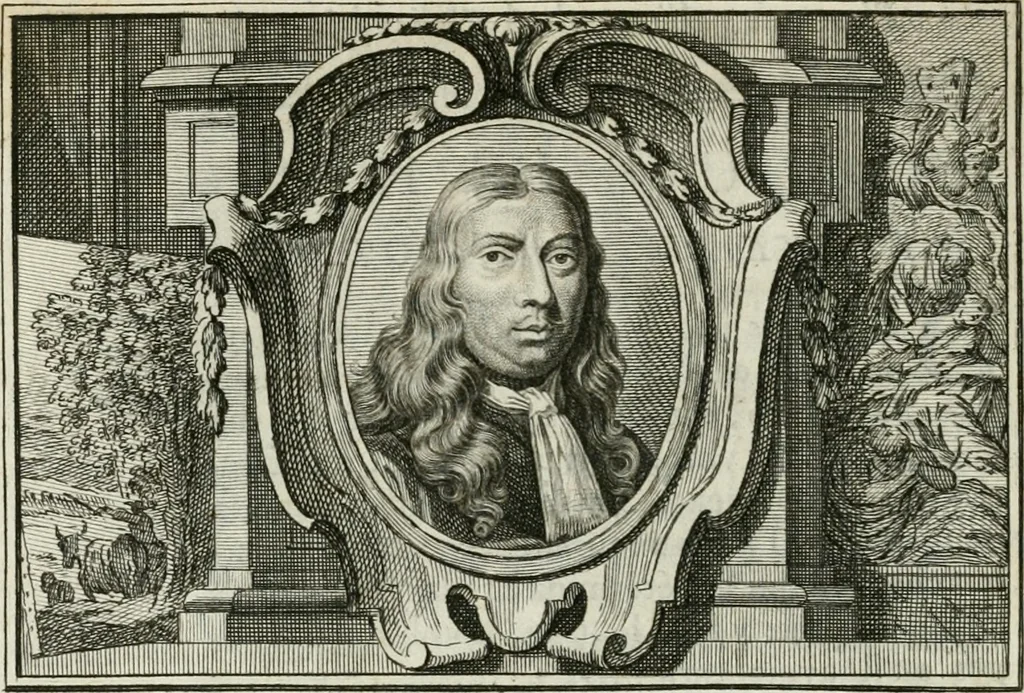An illustration from La vie des peintres flamands, allemands et hollandois : avec des portraits gravés en taille-douche, une indication de leurs principaux ouvrages, & des réflexions sur leurs différentes manieres, 1753, leaf 91