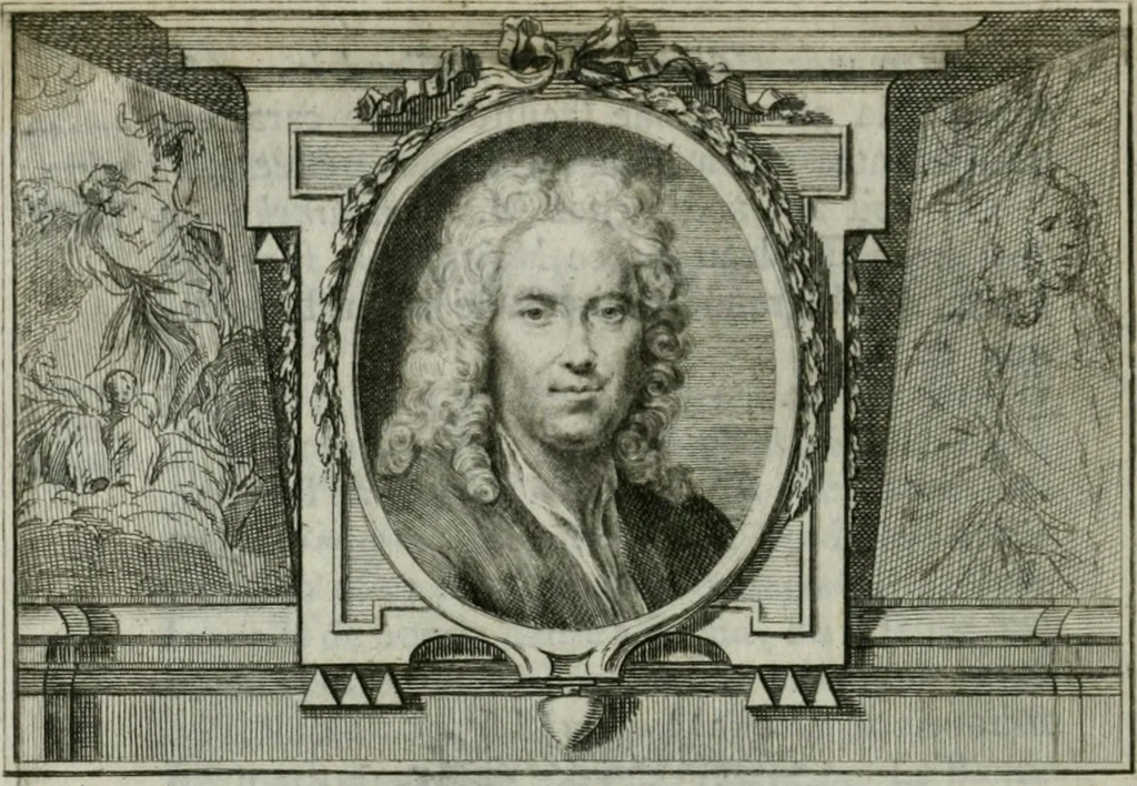 An illustration from La vie des peintres flamands, allemands et hollandois : avec des portraits gravés en taille-douche, une indication de leurs principaux ouvrages, & des réflexions sur leurs différentes manieres, 1753, leaf 179