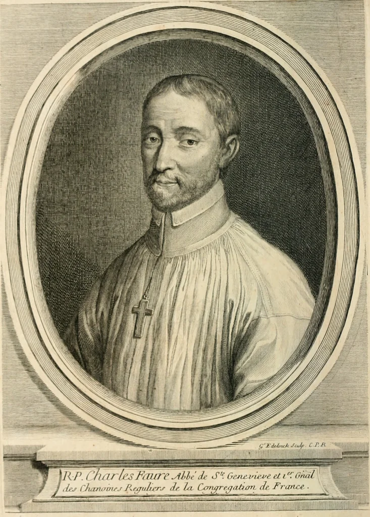 An illustration from La vie du Révérend Père Charles Faure, où l'on voit l'histoire des Chanoines réguliers de la Congrégation de France, 1698, leaf 7