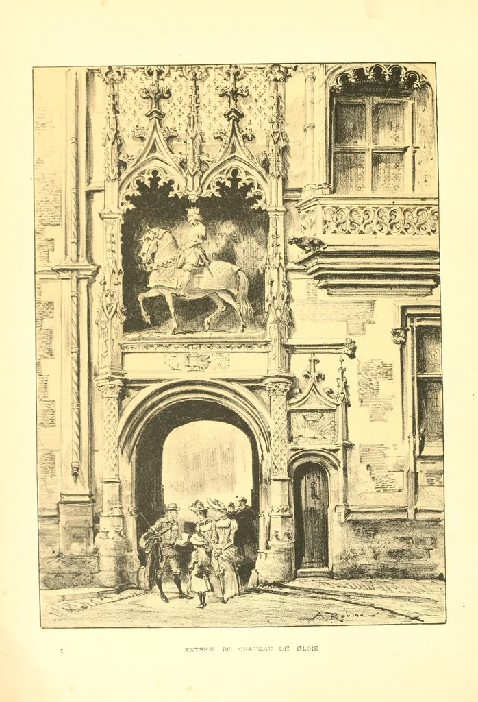 An illustration from La Vieille France, texte, dessins et lithographies: La Touraine, 1900, leaf 14