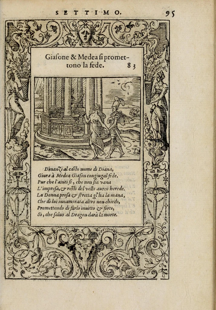 An illustration from La vita et Metamorfoseo d'Ovidio, 1559, leaf 101