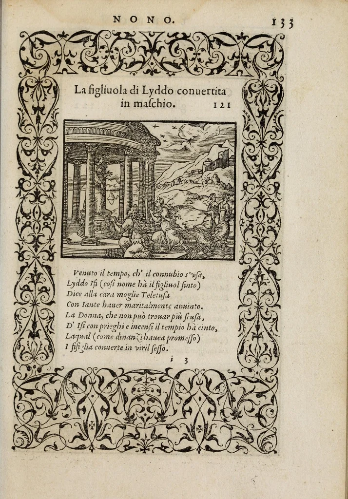 An illustration from La vita et Metamorfoseo d'Ovidio, 1559, leaf 139