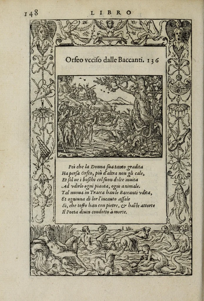 An illustration from La vita et Metamorfoseo d'Ovidio, 1559, leaf 154