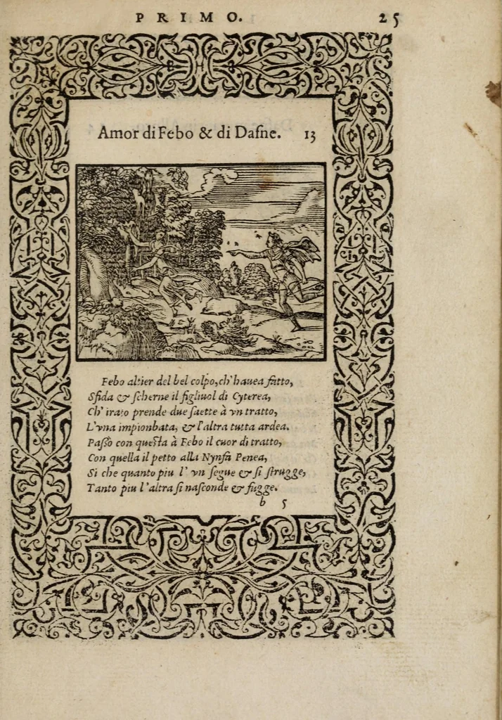 An illustration from La vita et Metamorfoseo d'Ovidio, 1559, leaf 31