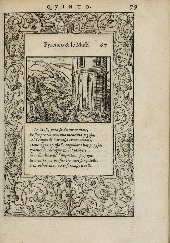 An illustration from La vita et Metamorfoseo d'Ovidio, 1559, leaf 85