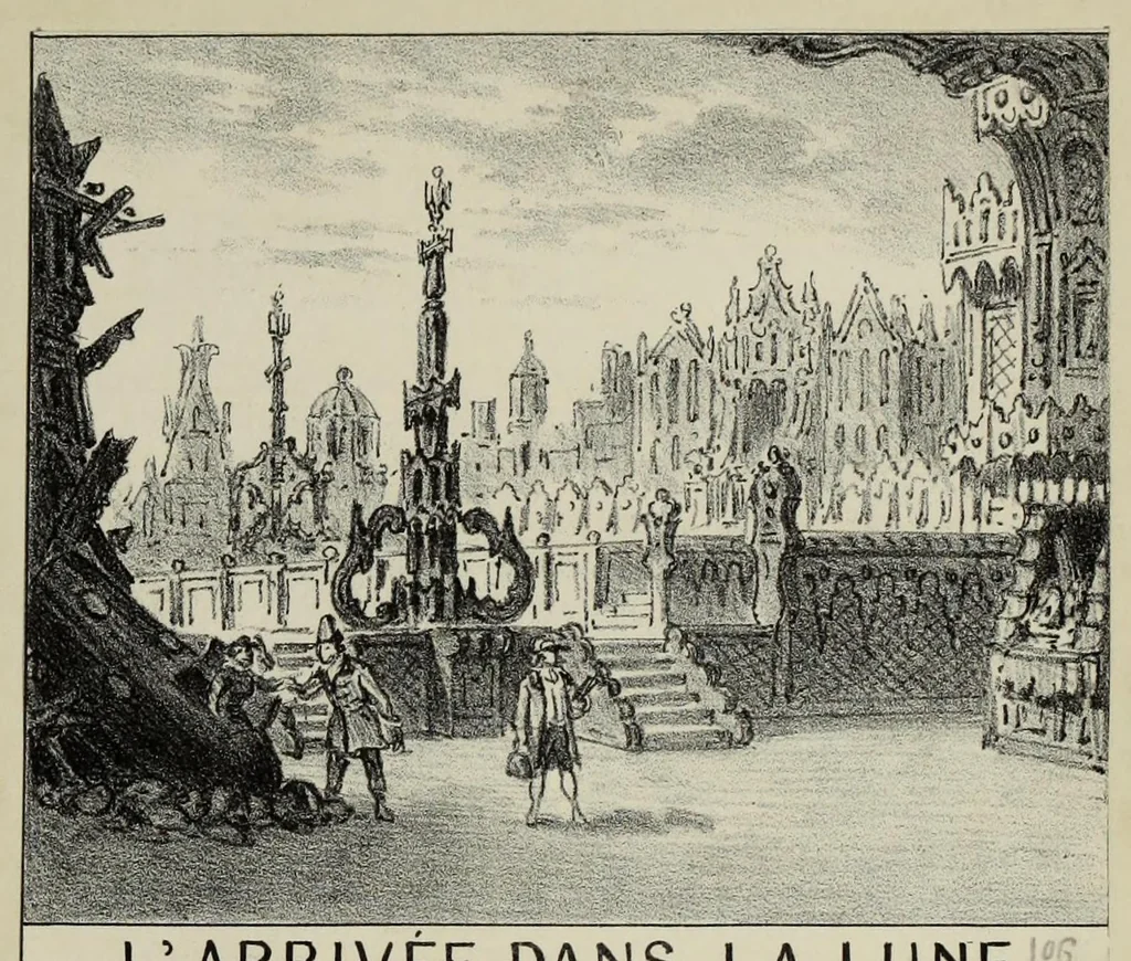 An illustration from La voyage dans la lune : 1875, 1875, leaf 167