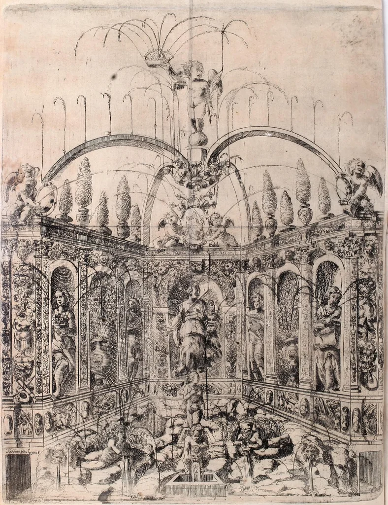 An illustration from La voye de laict, ou, Le chemin des heros au palais de la gloire : ouuert a l'entrée triomphante de Louys XIII, roy de France & de Nauarre en la cité d' Auignon le 16 de Nouembre 1622 .., 1623, leaf 188