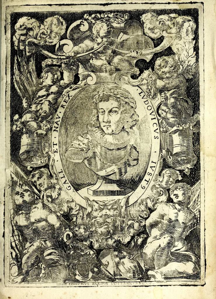 An illustration from La voye de laict, ou, Le chemin des heros au palais de la gloire : ouuert a l'entrée triomphante de Louys XIII, roy de France & de Nauarre en la cité d' Auignon le 16 de Nouembre 1622 .., 1623, leaf 9