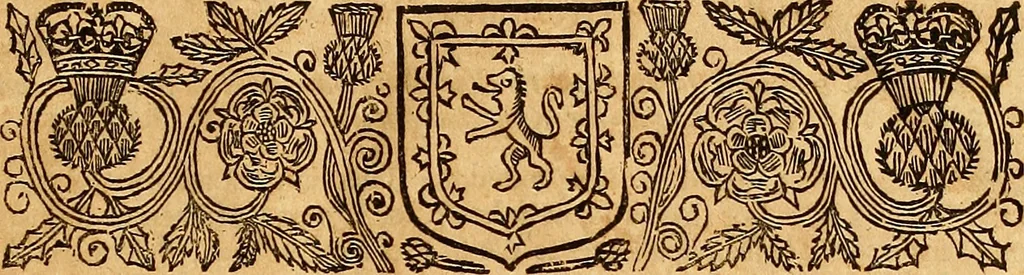 An illustration from The laws and acts of Parliament made by King James the First, Second, Third, Fourth, Fifth, Queen Mary, King James the Sixth, King Charles the First, King Charles the Second who now presently reigns, kings and queen of Scotland : collected and extracted, from the publick records of the said kingdom, 1681, leaf 14