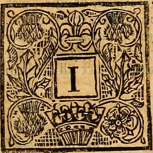 An illustration from The laws and acts of Parliament made by King James the First, Second, Third, Fourth, Fifth, Queen Mary, King James the Sixth, King Charles the First, King Charles the Second who now presently reigns, kings and queen of Scotland : collected and extracted, from the publick records of the said kingdom, 1681, leaf 38