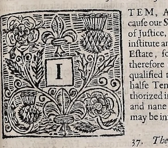 An illustration from Laws and acts of Parliament made by King James the First, Second, Third, Fourth, Fifth, Queen Mary, King James the Sixth, King Charles the First, King, 1681, leaf 146