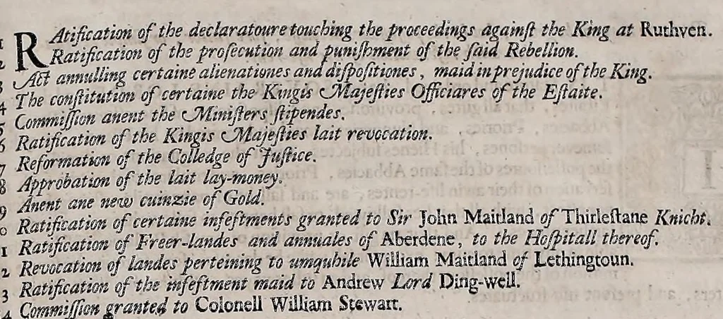 An illustration from Laws and acts of Parliament made by King James the First, Second, Third, Fourth, Fifth, Queen Mary, King James the Sixth, King Charles the First, King, 1681, leaf 276