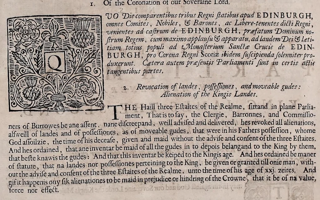 An illustration from Laws and acts of Parliament made by King James the First, Second, Third, Fourth, Fifth, Queen Mary, King James the Sixth, King Charles the First, King, 1681, leaf 52
