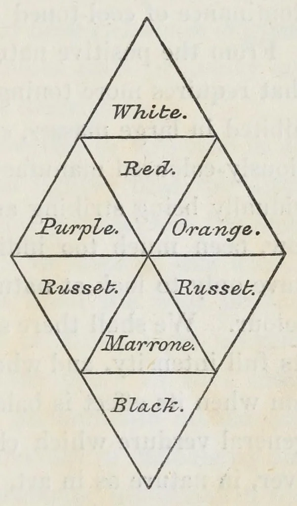 An illustration from The laws of harmonious colouring : adapted to interior decorations, manufactures, and other useful purposes, 1838, leaf 67
