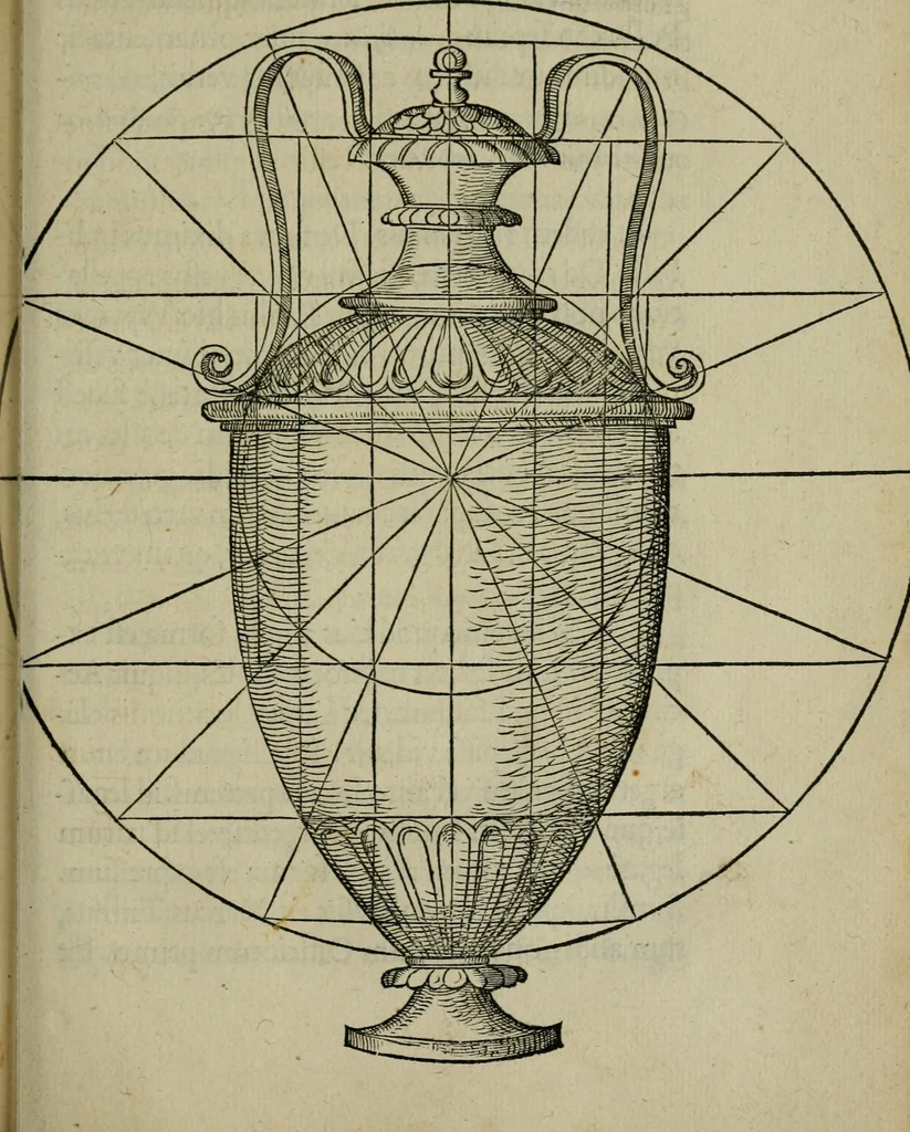 An illustration from Lazari Bayfii annotationes in L.II. : De captivis, et postliminio reversis. in qvibvs tractatvr de re navali : eivsdem annotationes in tractatum de auro & argeto leg. quibus, vestimentoru, & vasculorum genera explicantur. Antonii Thylesii de coloribus libellus, à coloribus vestium non alienus, 1536, leaf 350