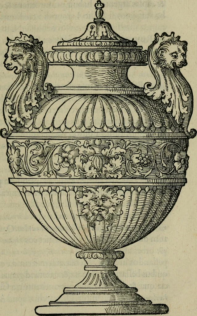 An illustration from Lazari Bayfii annotationes in L.II. : De captivis, et postliminio reversis. in qvibvs tractatvr de re navali : eivsdem annotationes in tractatum de auro & argeto leg. quibus, vestimentoru, & vasculorum genera explicantur. Antonii Thylesii de coloribus libellus, à coloribus vestium non alienus, 1536, leaf 356