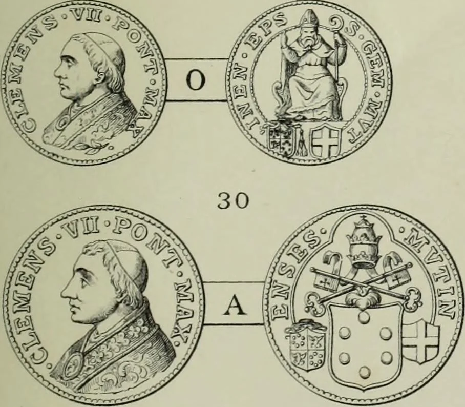An illustration from La zecca di Modena nei periodi comunale ed estense, 1884, leaf 400