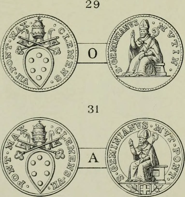 An illustration from La zecca di Modena nei periodi comunale ed estense, 1884, leaf 400