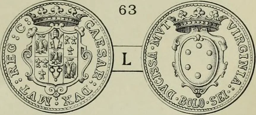 An illustration from La zecca di Modena nei periodi comunale ed estense, 1884, leaf 408