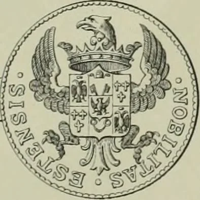 An illustration from La zecca di Modena nei periodi comunale ed estense, 1884, leaf 418