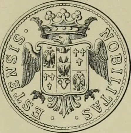 An illustration from La zecca di Modena nei periodi comunale ed estense, 1884, leaf 418