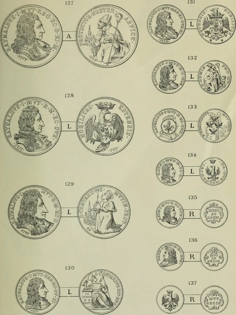 An illustration from La zecca di Modena nei periodi comunale ed estense, 1884, leaf 422