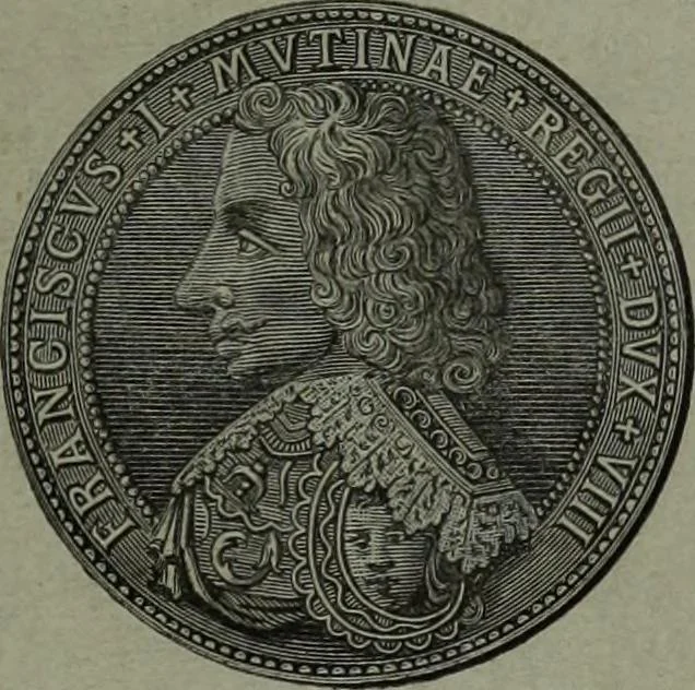 An illustration from La zecca di Modena nei periodi comunale ed estense, 1884, leaf 6