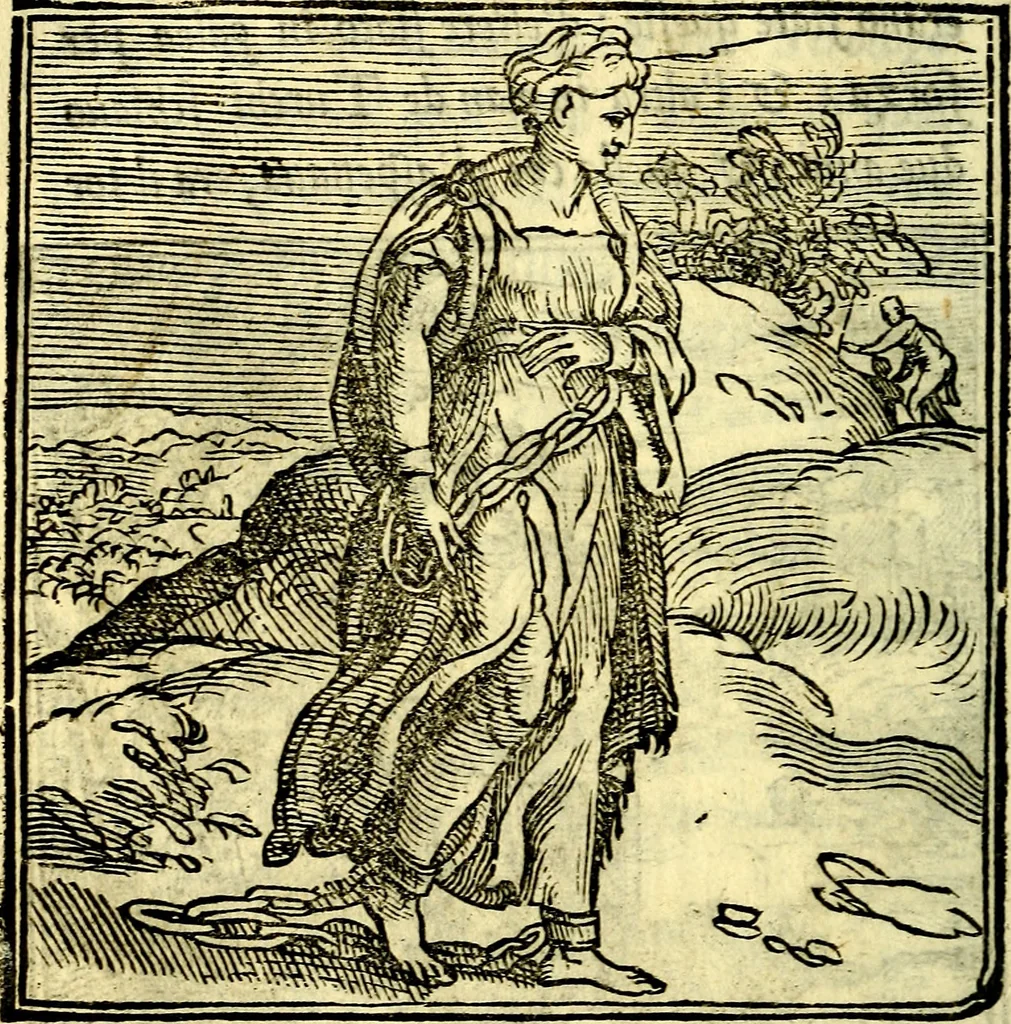 An illustration from La zvcca del Doni, 1551, leaf 129