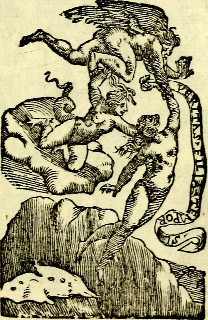 An illustration from La zvcca del Doni, 1551, leaf 14