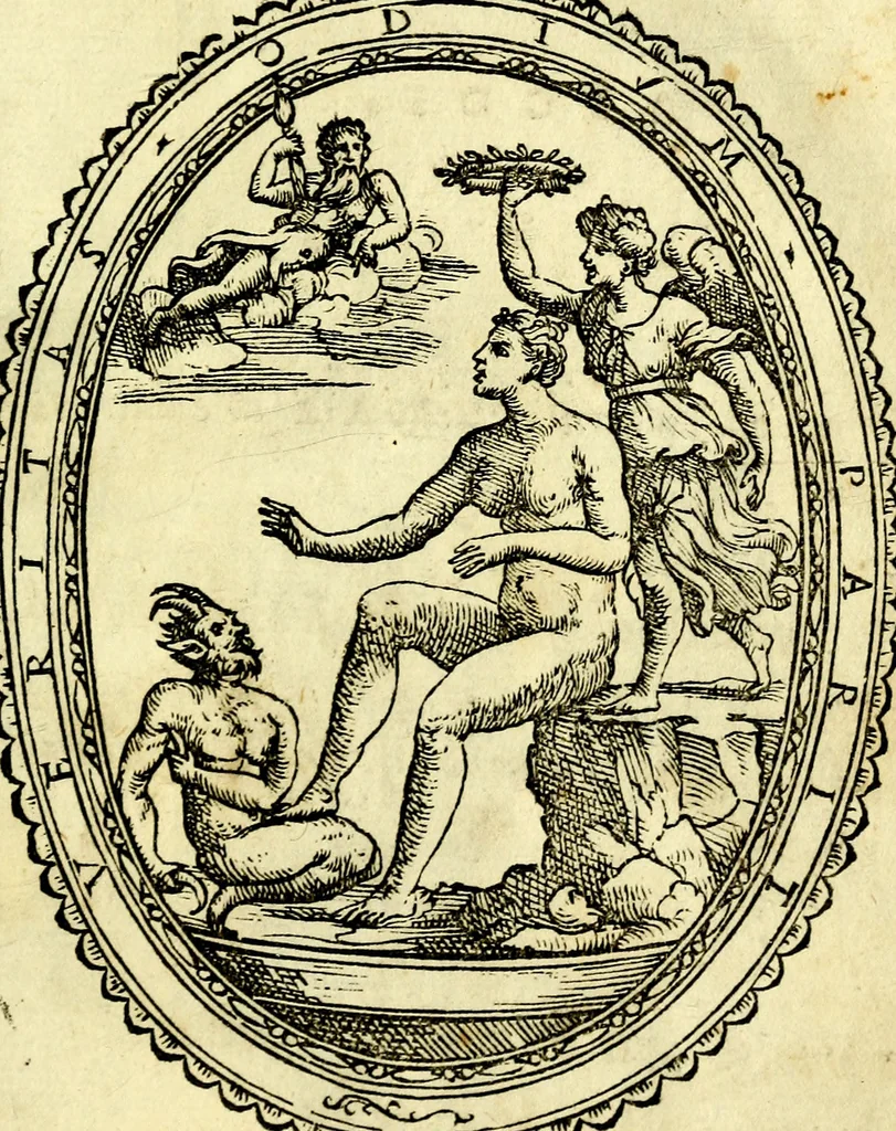 An illustration from La zvcca del Doni, 1551, leaf 242