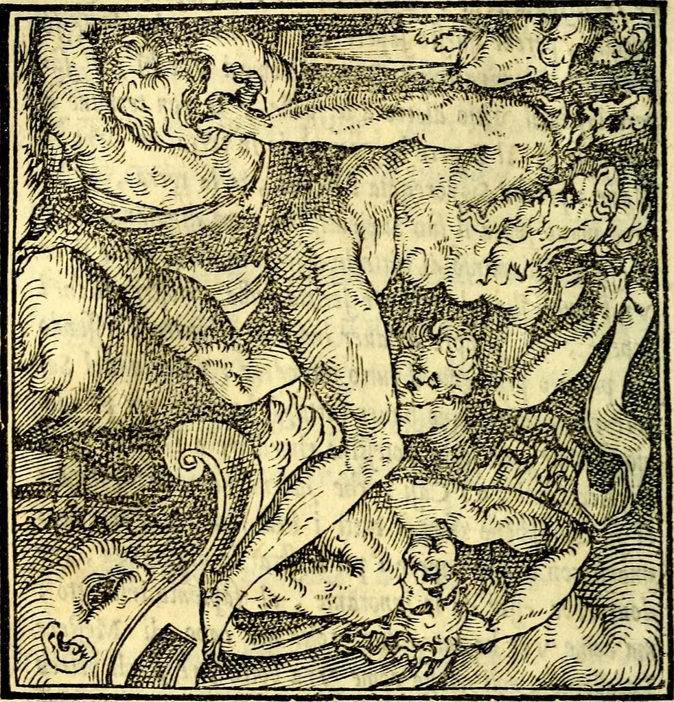 An illustration from La zvcca del Doni, 1551, leaf 63