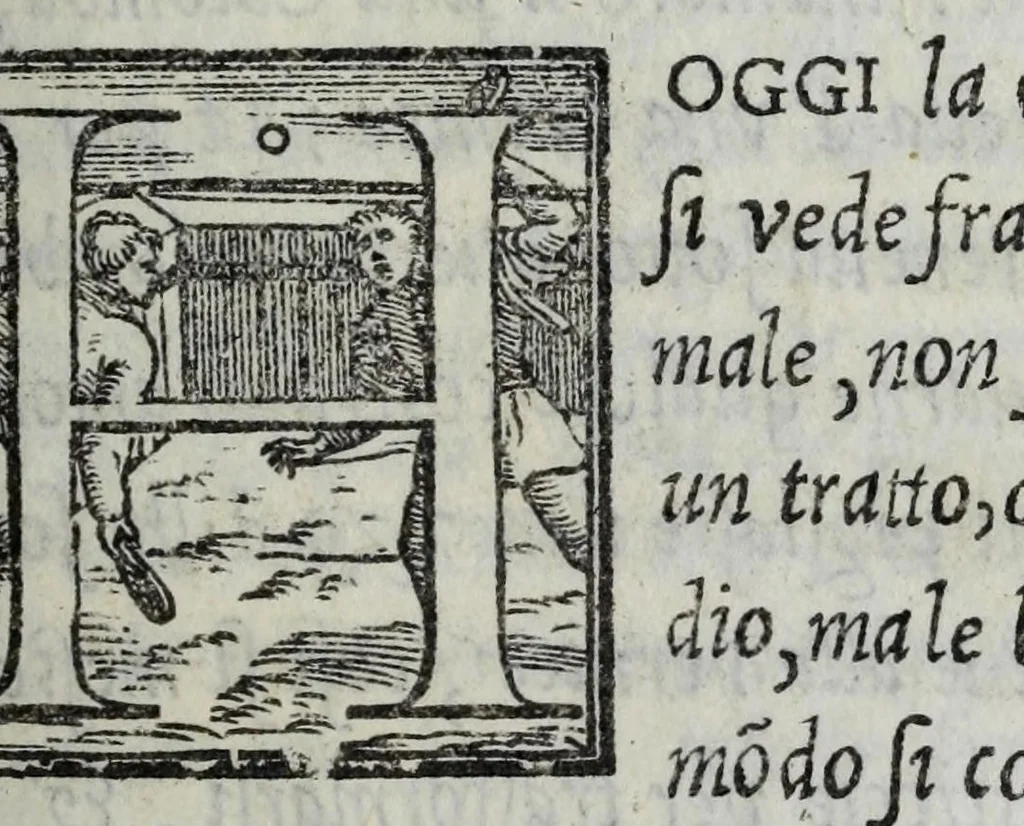 An illustration from La zvcca del Doni, 1551, leaf 487