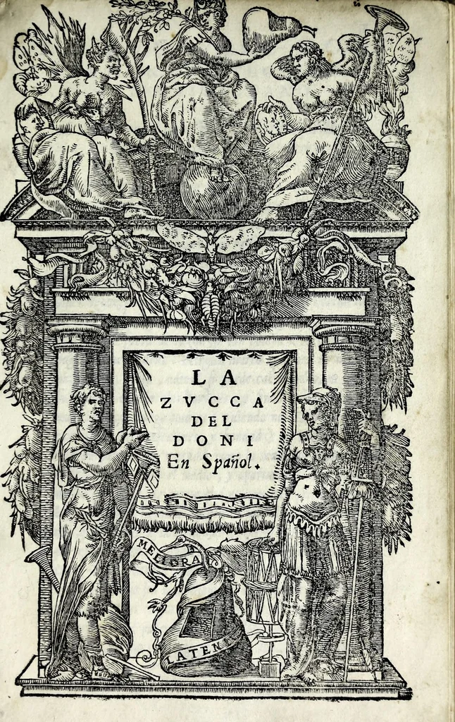 An illustration from La zvcca del Doni, en spañol, 1551, leaf 3