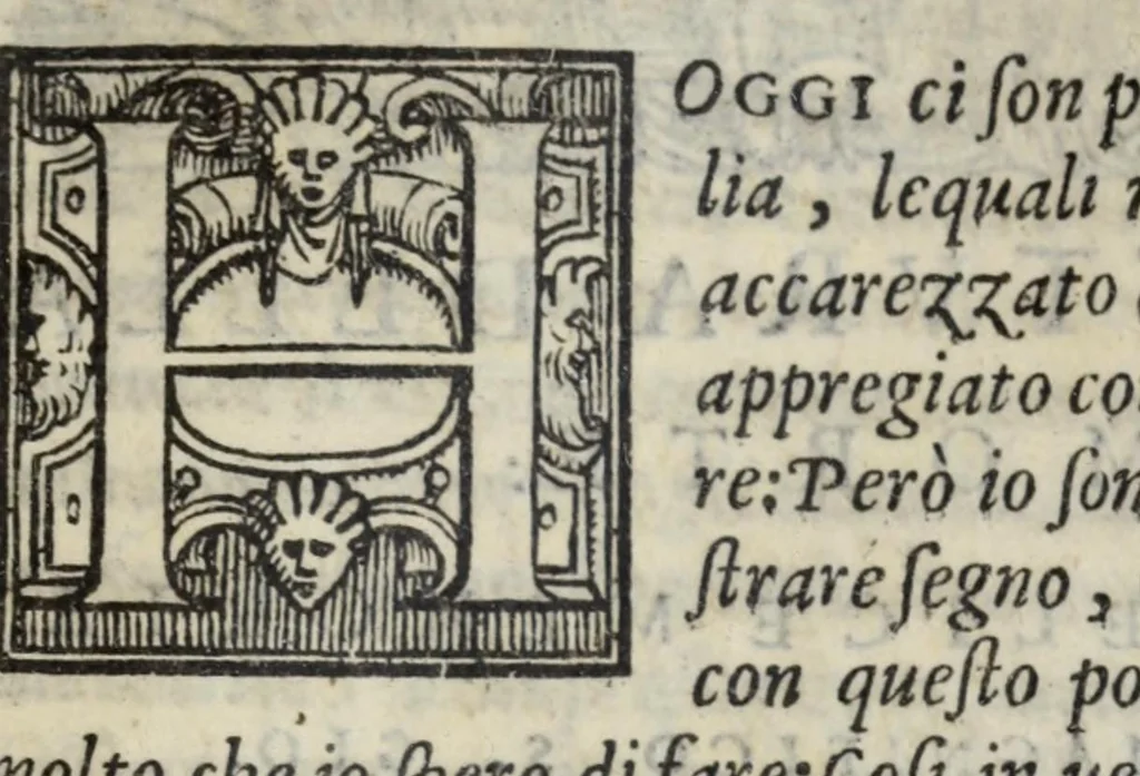 An illustration from La zvcca del Doni fiorentino, divisa in cinqve libri di gran ualore, sotto titolo di poca consideratione .., 1565, leaf 609