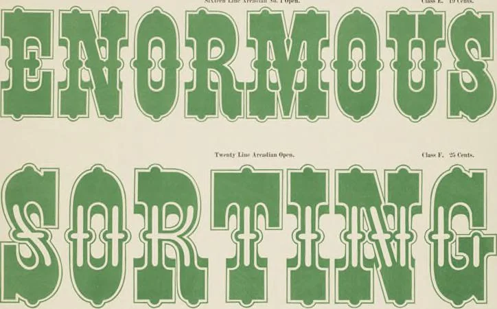 An illustration from Specimens of chromatic wood type, borders, etc. manufactured by Wm. H. Page & Co., 1874, leaf 21