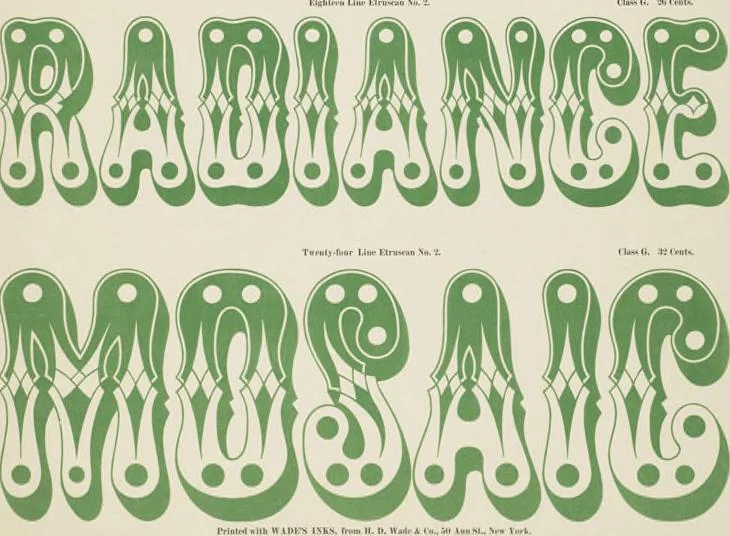 An illustration from Specimens of chromatic wood type, borders, etc. manufactured by Wm. H. Page & Co., 1874, leaf 23