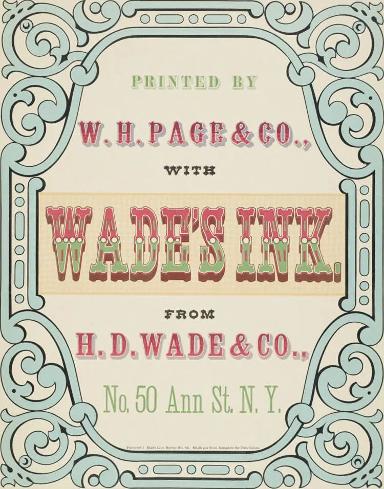 An illustration from Specimens of chromatic wood type, borders, etc. manufactured by Wm. H. Page & Co., 1874, leaf 25