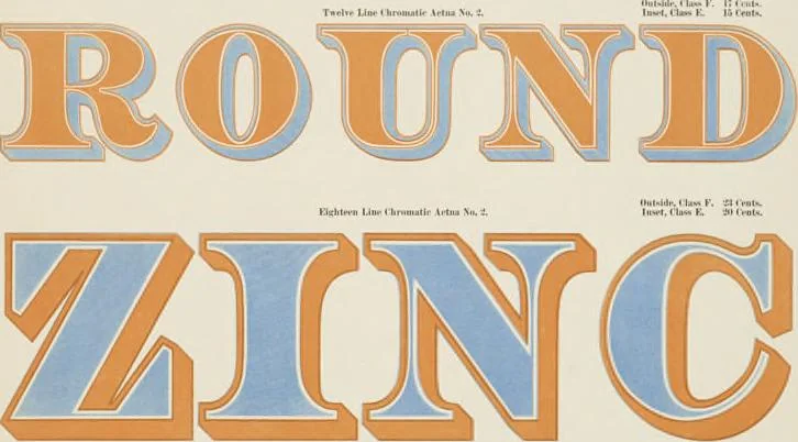 An illustration from Specimens of chromatic wood type, borders, etc. manufactured by Wm. H. Page & Co., 1874, leaf 31