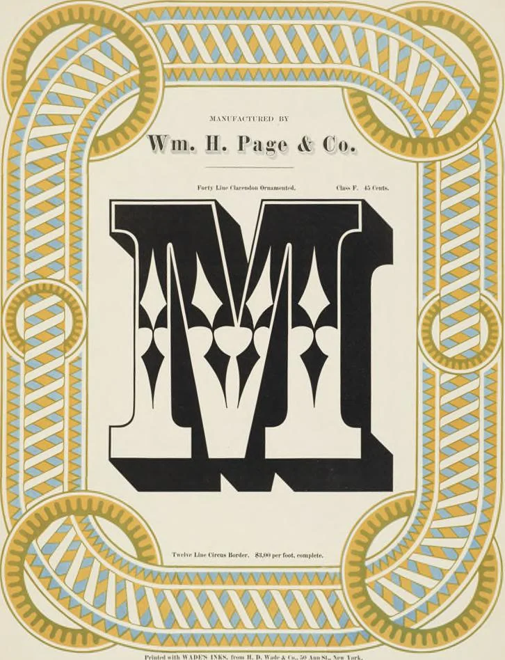 An illustration from Specimens of chromatic wood type, borders, etc. manufactured by Wm. H. Page & Co., 1874, leaf 48