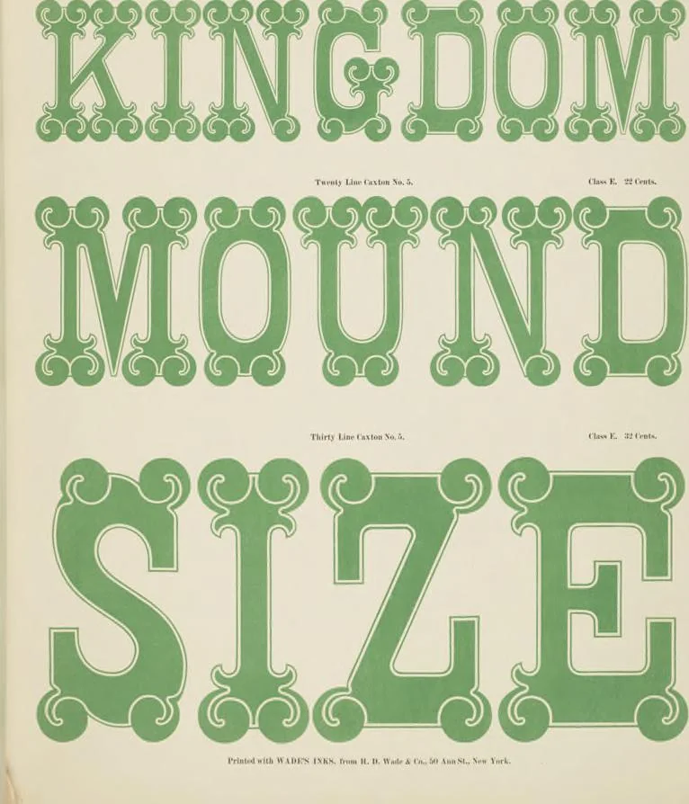 An illustration from Specimens of chromatic wood type, borders, etc. manufactured by Wm. H. Page & Co., 1874, leaf 6