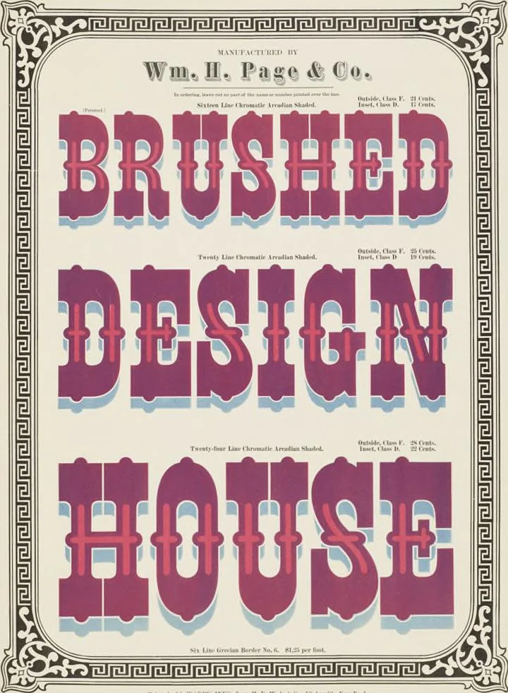 An illustration from Specimens of chromatic wood type, borders, etc. manufactured by Wm. H. Page & Co., 1874, leaf 60