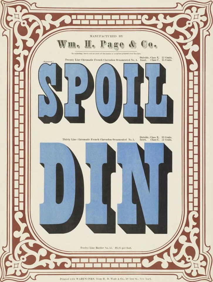 An illustration from Specimens of chromatic wood type, borders, etc. manufactured by Wm. H. Page & Co., 1874, leaf 75