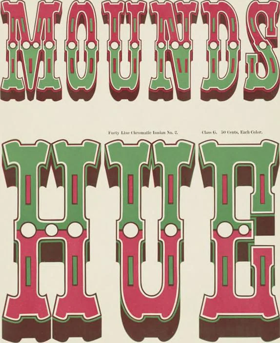 An illustration from Specimens of chromatic wood type, borders, etc. manufactured by Wm. H. Page & Co., 1874, leaf 82