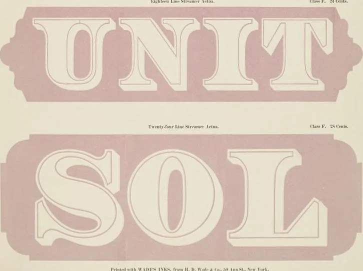 An illustration from Specimens of chromatic wood type, borders, etc. manufactured by Wm. H. Page & Co., 1874, leaf 9