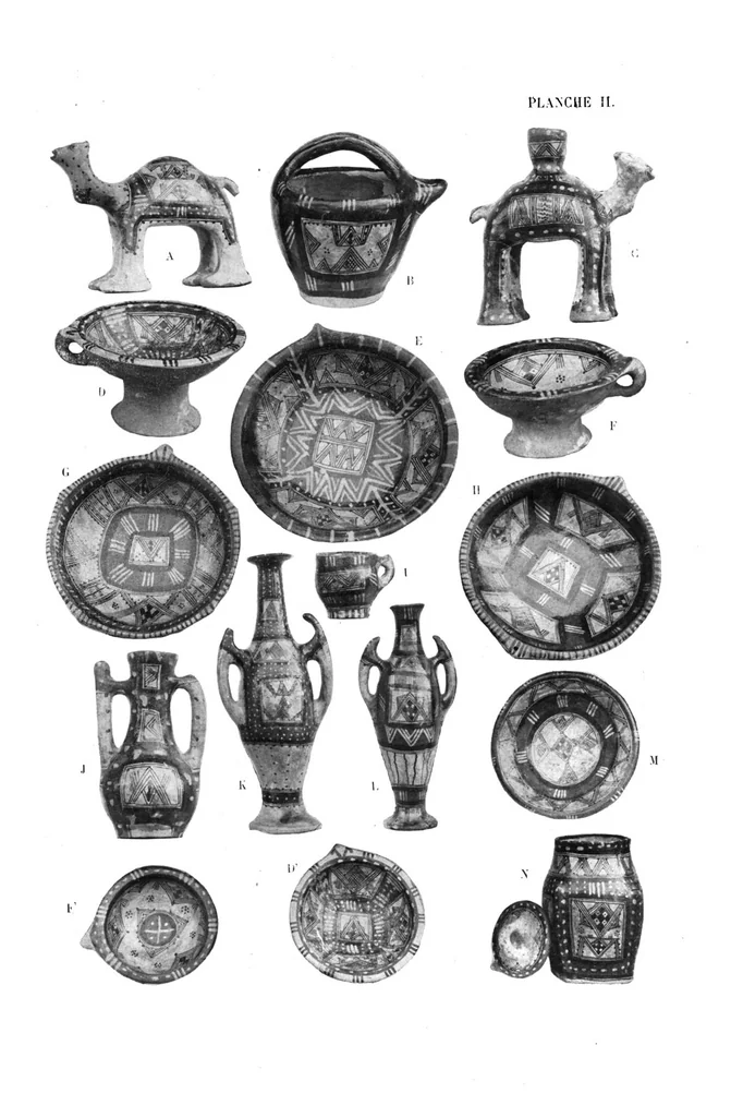 An illustration from Études d'ethnographie algérienne : Les soufflets algériens -Les poteries kabyles. - Le tissage aux cartons - L'art décoratif, 1911, leaf 23