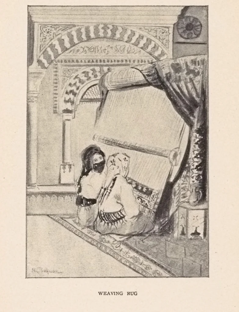 An illustration from Art panels from the handlooms of the Far Orient as seen by native rug weavers, 1910, leaf 14